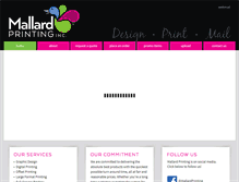 Tablet Screenshot of mallardprinting.com